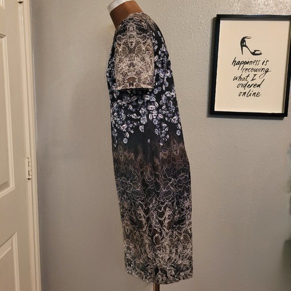 Kevan Hall Diamond and Lace Print Dress - Picture 5 of 16